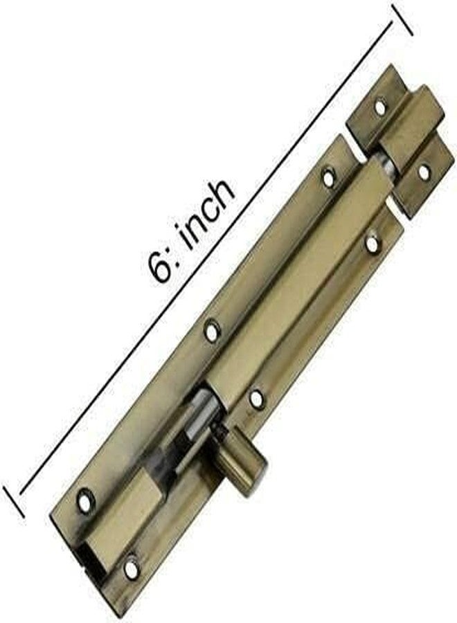 BHAVIKA DECOR Heavy-Duty Door Lock Set - Main Door Lock Handle Set, Brass Lock Body Latch/kundi/chitakni/Chitkini (Maharaja - Brass Antique) - Image 2